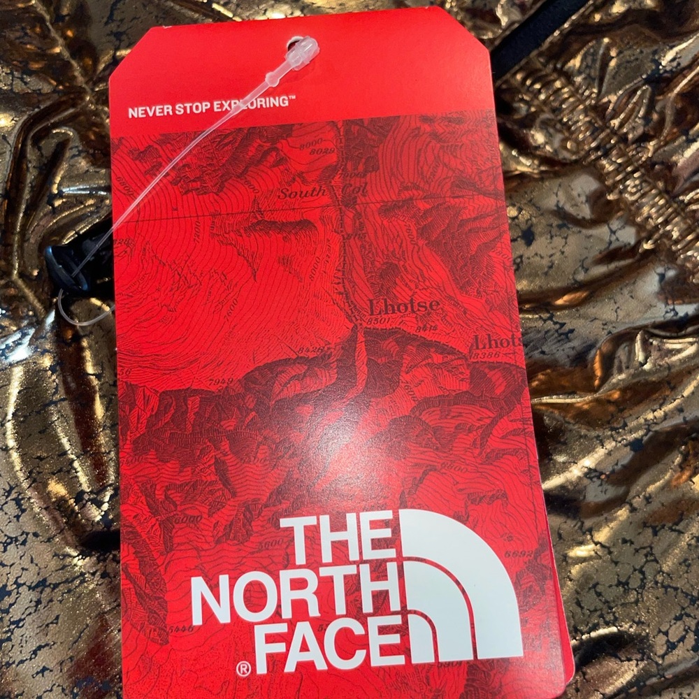 NWT North Face Gold/Black Faux Fur Hooded Jacket Sz Medium SOLD OUT RARE - Picture 5 of 6